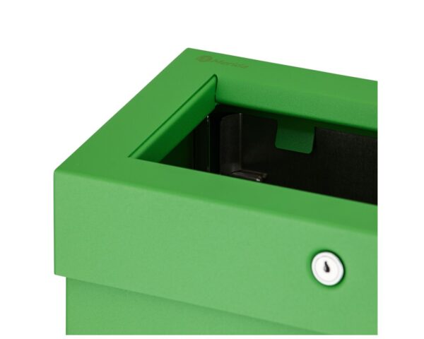 Kosz na odpady otwarty MERIDA STELLA SLIM GREEN LINE COMBO, pojemność 15 l, zielony Kosz na odpady otwarty MERIDA STELLA SLIM GREEN LINE COMBO, pojemność 15 l, zielony