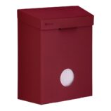 Kosz do damskich toalet MERIDA STELLA RED LINE z pojemnikiem na torebki higieniczne, pojemność 4,4 l, czerwony