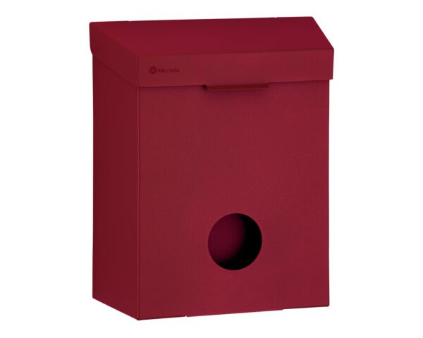 Kosz do damskich toalet MERIDA STELLA RED LINE z pojemnikiem na torebki higieniczne, pojemność 4,4 l, czerwony Kosz do damskich toalet MERIDA STELLA RED LINE z pojemnikiem na torebki higieniczne, pojemność 4,4 l, czerwony