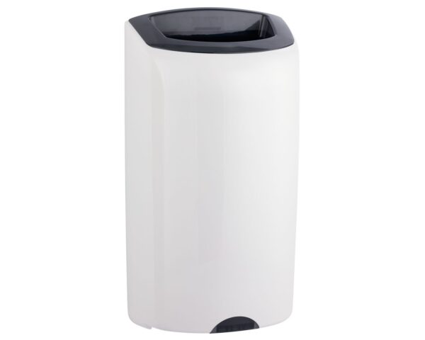 Kosz otwarty wiszący MERIDA TOP, pojemność 40 litrów, tworzywo ABS, biały, kołnierz szary