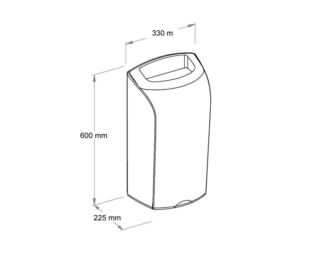 Kosz otwarty wiszący 40 l MERIDA UNIQUE SILVER SPARK LINE