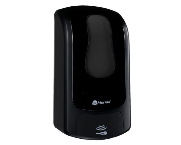 Bezdotykowy automatyczny dozownik mydła w płynie MERIDA ONE, pojemność zbiornika 1000 ml, tworzywo ABS, czarny Bezdotykowy automatyczny dozownik mydła w płynie MERIDA ONE, pojemność zbiornika 1000 ml, tworzywo ABS, czarny