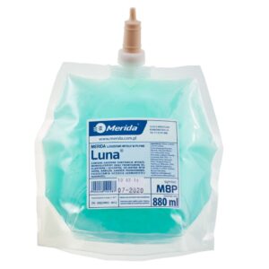 Mydło w płynie MERIDA LUNA seledynowe, wkład jednorazowy 880 ml, zapach naomi
