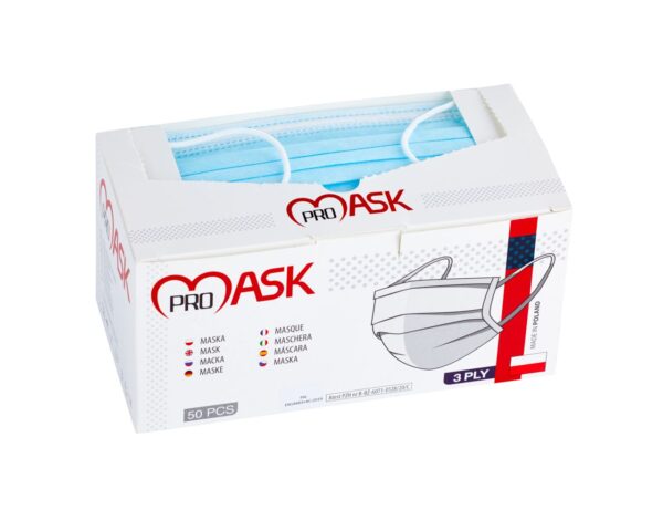 Maseczki medyczne jednorazowe z atestem 50 szt. Maseczki medyczne jednorazowe z atestem 50 szt.