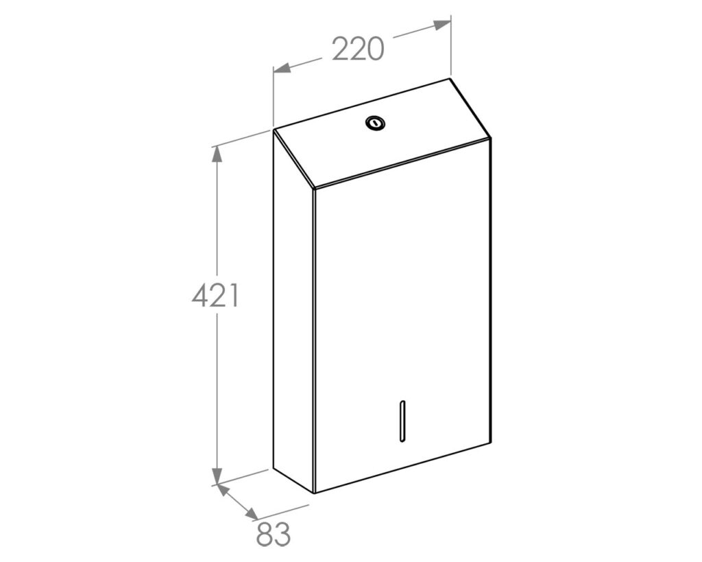 Pojemnik na ręczniki składane MERIDA STELLA SLIM MEGA, stal matowa