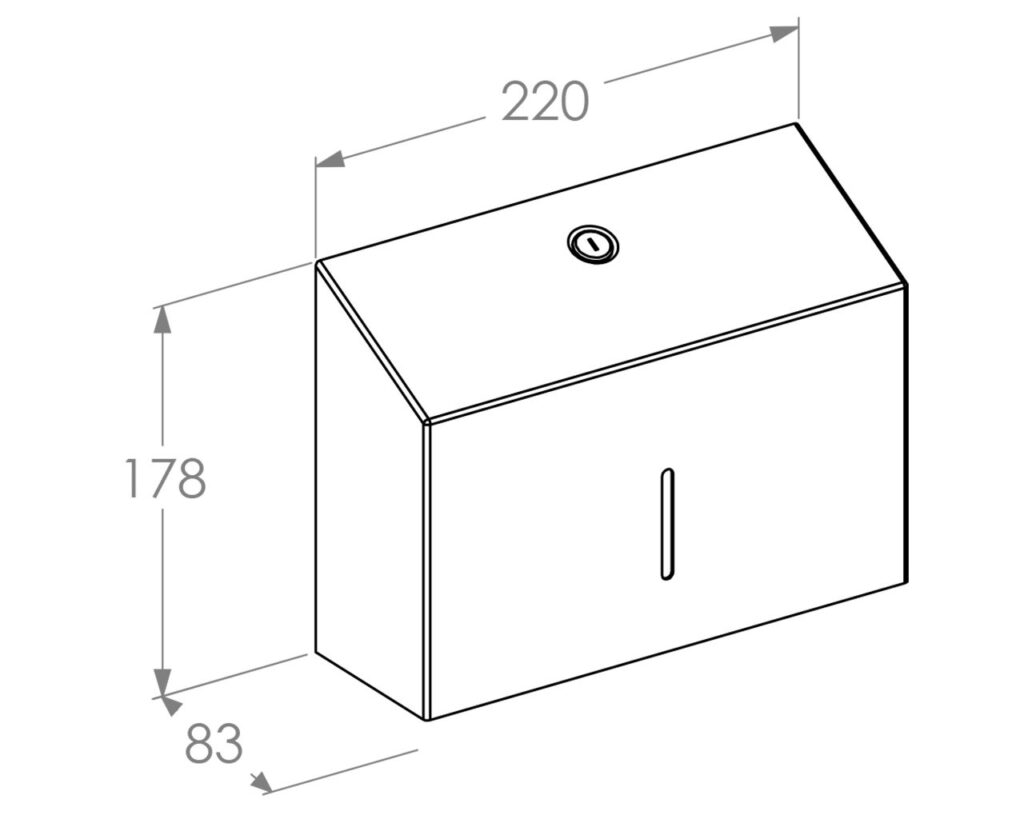 Pojemnik na ręczniki składane MERIDA STELLA SLIM MINI, stal matowa