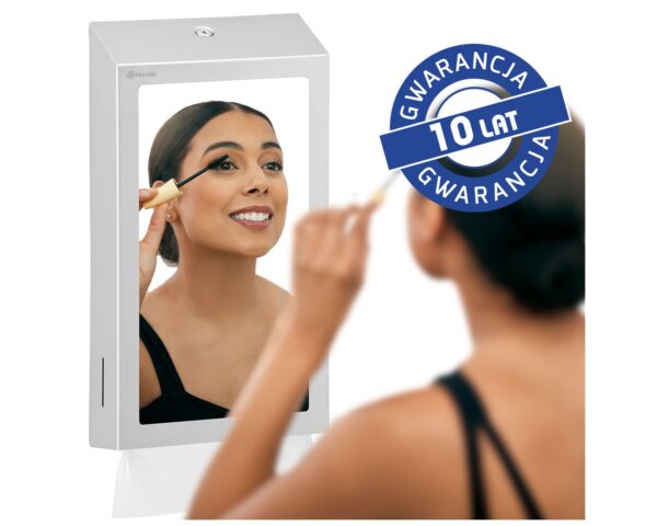 Pojemnik na ręczniki składane z lustrem ze stali SuperMirror „2w1" MERIDA STELLA SLIM MEGA COMBO, stal matowa Pojemnik na ręczniki składane z lustrem ze stali SuperMirror „2w1" MERIDA STELLA SLIM MEGA COMBO, stal matowa