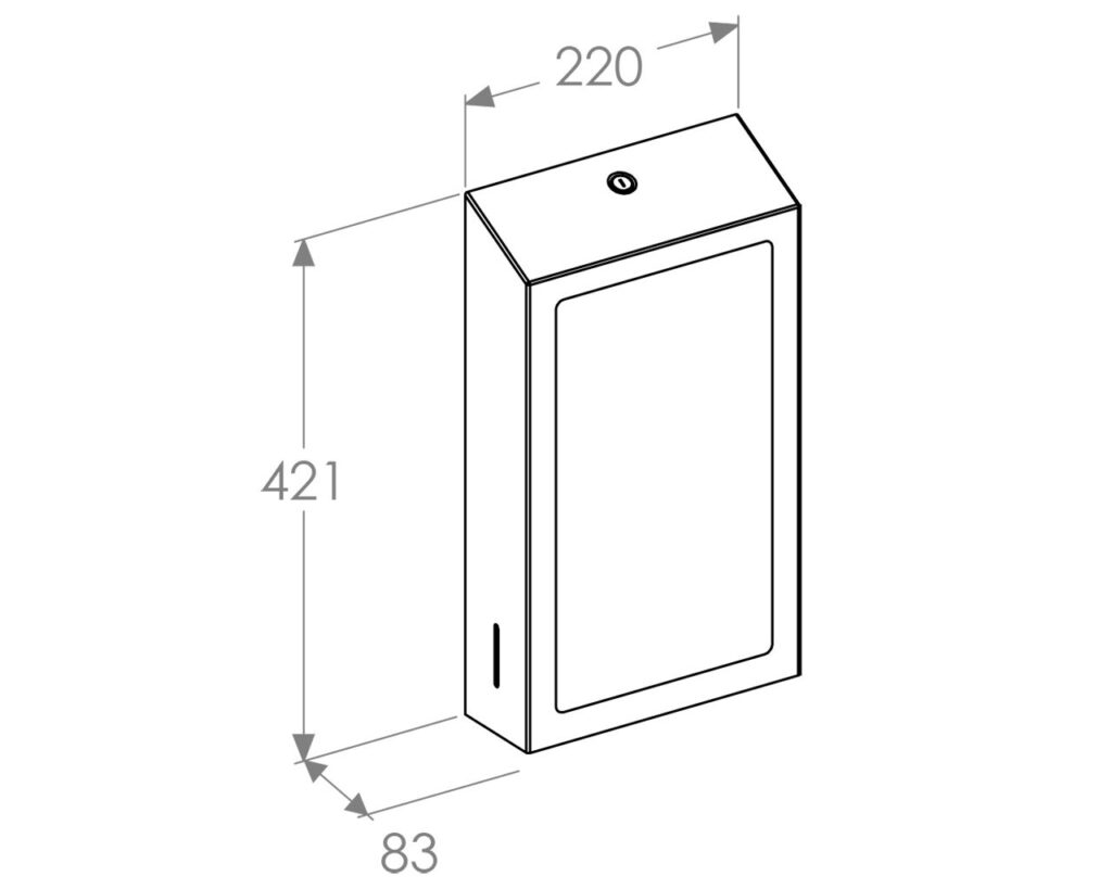 Pojemnik na ręczniki składane z lustrem ze stali SuperMirror „2w1" MERIDA STELLA SLIM BLACK LINE MEGA COMBO, czarny