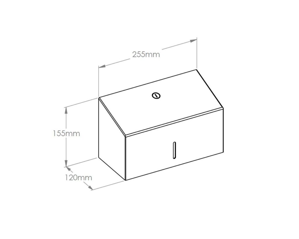 Pojemnik na ręczniki składane MERIDA STELLA STONE GREY LINE MINI, szary kamienny