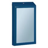 Pojemnik na ręczniki składane z lustrem ze stali SuperMirror „2w1" MERIDA STELLA SLIM BLUE LINE MEGA COMBO, niebieski