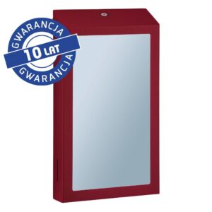 Pojemnik na ręczniki składane z lustrem ze stali SuperMirror „2w1" MERIDA STELLA SLIM RED LINE MEGA COMBO, czerwony