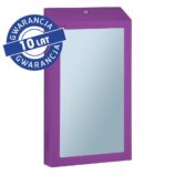 Pojemnik na ręczniki składane z lustrem ze stali SuperMirror „2w1" MERIDA STELLA SLIM VIOLET LINE MEGA COMBO, fioletowy