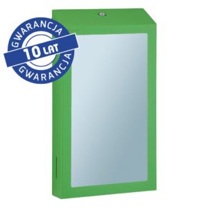 Pojemnik na ręczniki składane z lustrem ze stali SuperMirror „2w1" MERIDA STELLA SLIM GREEN LINE MEGA COMBO, zielony