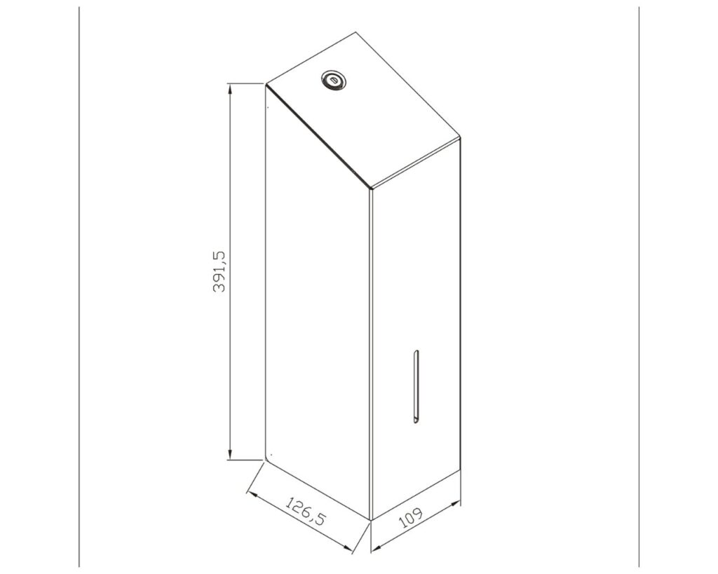 Pojemnik na papier toaletowy w listkach MERIDA STELLA SILK GREY LINE, pojemność do 675 szt., szary jedwabisty