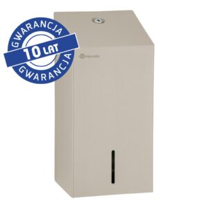 Pojemnik na papier toaletowy w listkach MERIDA STELLA SILK GREY LINE, pojemność do 450 szt., szary jedwabisty