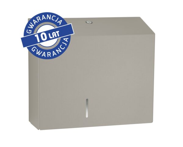 Pojemnik na papier toaletowy MERIDA STELLA DUO STONE GREY LINE z uchwytem na resztkę rolki papieru, średnica papieru do 20 cm, szary kamienny