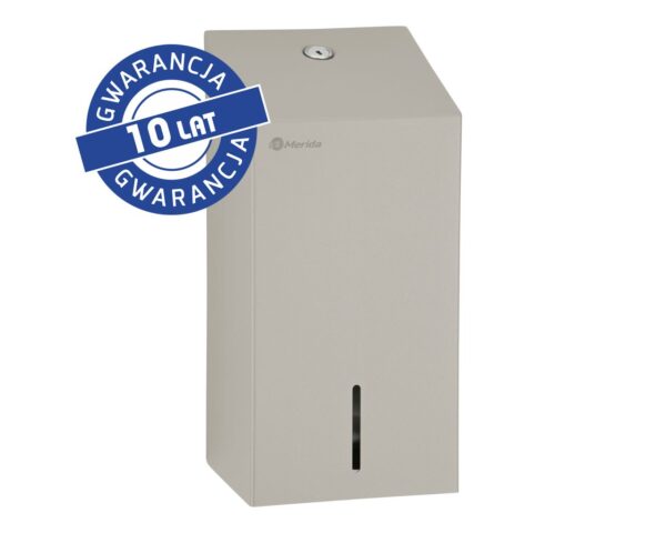 Pojemnik na papier toaletowy w listkach MERIDA STELLA STONE GREY LINE, pojemność do 450 szt., szary kamienny Pojemnik na papier toaletowy w listkach MERIDA STELLA STONE GREY LINE, pojemność do 450 szt., szary kamienny