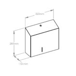 Pojemnik na papier toaletowy MERIDA STELLA DUO Anti-FingerPrint z uchwytem na resztkę rolki papieru, średnica papieru do 20 cm, stal matowa z powłoką AFP