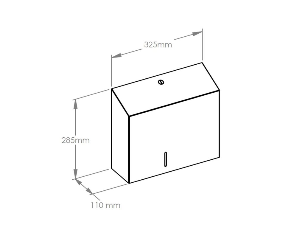 Pojemnik na papier toaletowy MERIDA STELLA STONE GREY LINE MAXI, średnica papieru do 23 cm, szary kamienny