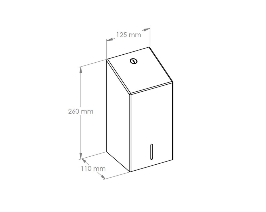 Pojemnik na papier toaletowy w listkach MERIDA STELLA GREEN LINE, pojemność do 450 szt., zielony