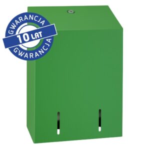 Pojemnik na papier toaletowy w listkach MERIDA STELLA GREEN LINE, pojemność do 900 szt., zielony