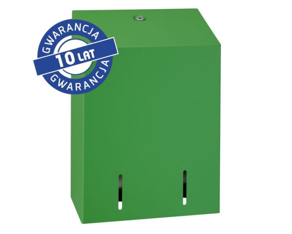 Pojemnik na papier toaletowy w listkach MERIDA STELLA GREEN LINE, pojemność do 900 szt., zielony