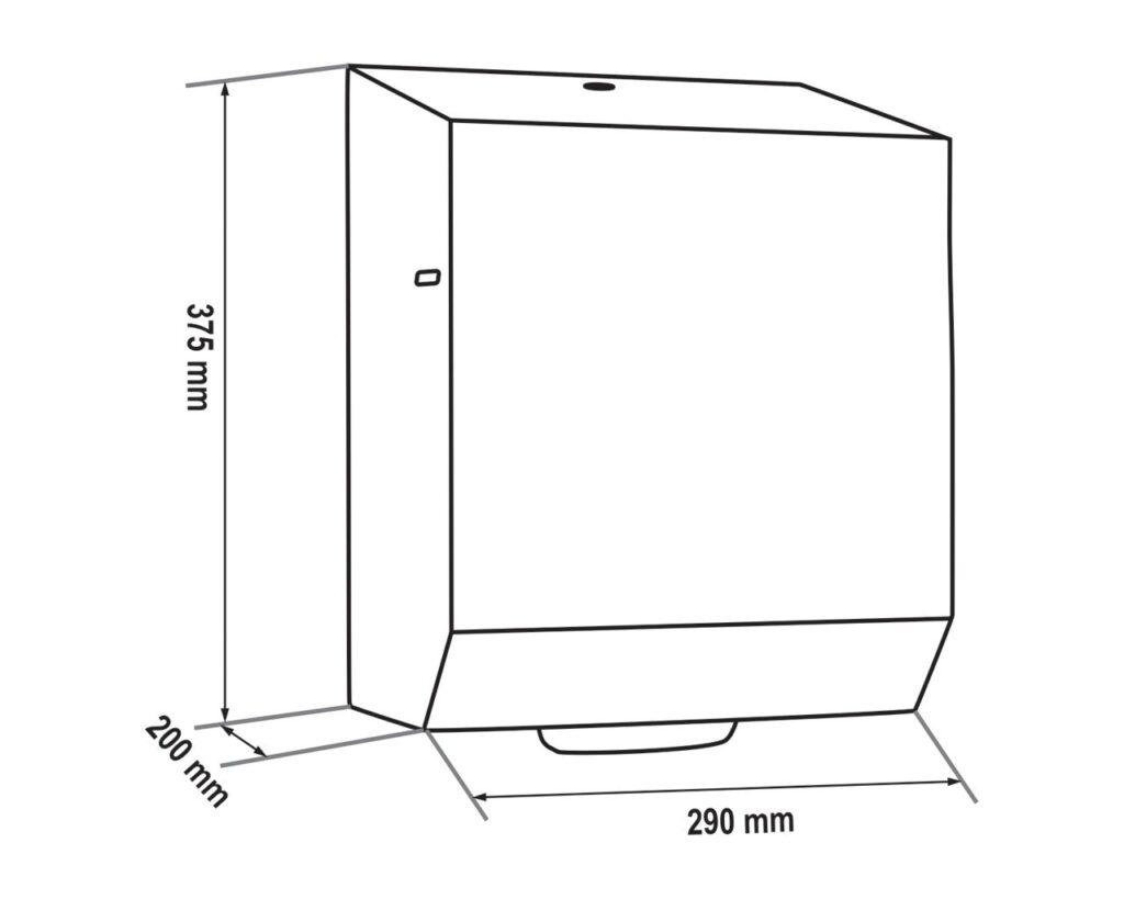 Mechaniczny podajnik ręczników papierowych w rolach MERIDA STELLA SILK GREY LINE, szary jedwabisty