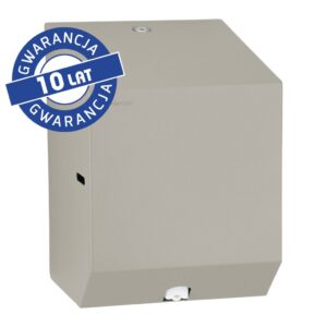 Pojemnik na ręczniki papierowe w rolach lub papier toaletowy w systemie listkowym MERIDA STELLA STONE GREY LINE MINI, szary kamienny