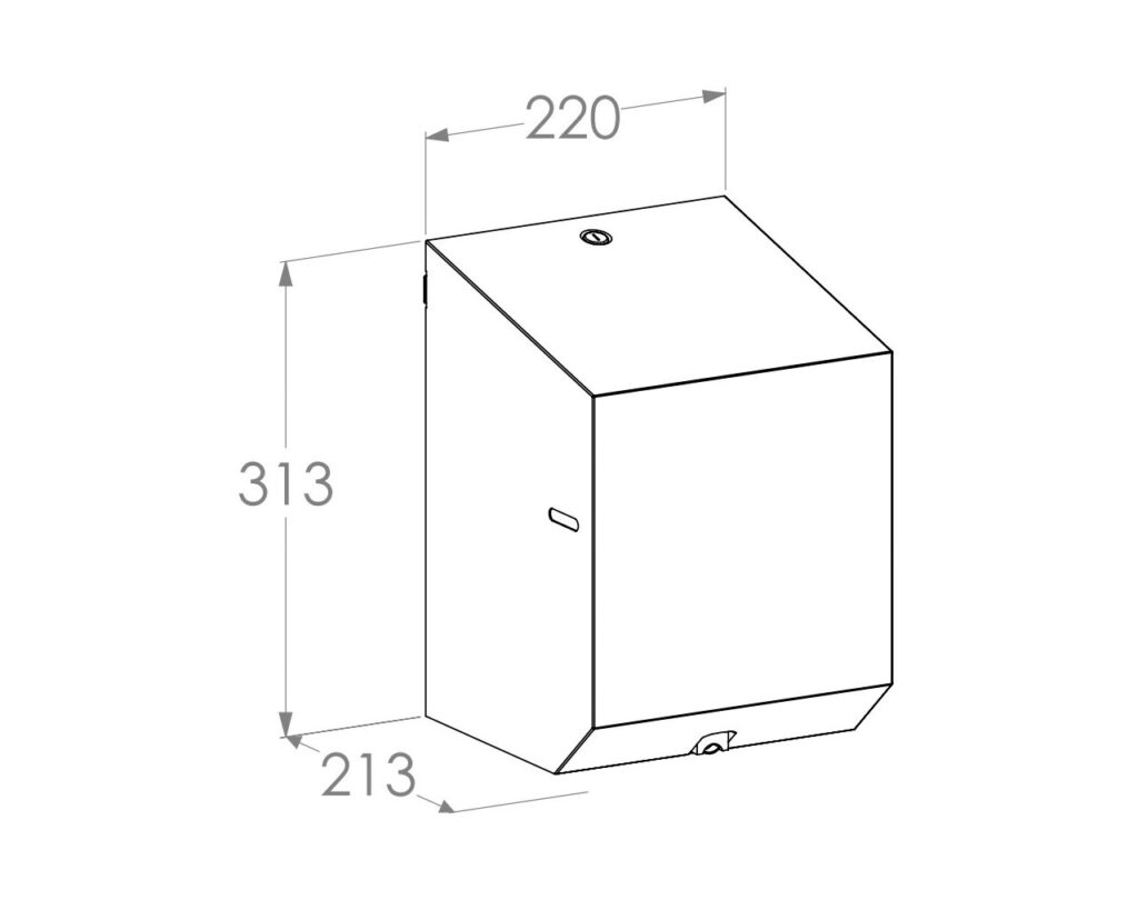 Pojemnik na ręczniki papierowe w rolach MERIDA STELLA STONE GREY LINE MAXI, szary kamienny