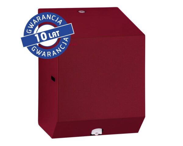 Pojemnik na ręczniki papierowe w rolach lub papier toaletowy w systemie listkowym MERIDA STELLA RED LINE MINI, czerwony Pojemnik na ręczniki papierowe w rolach lub papier toaletowy w systemie listkowym MERIDA STELLA RED LINE MINI, czerwony