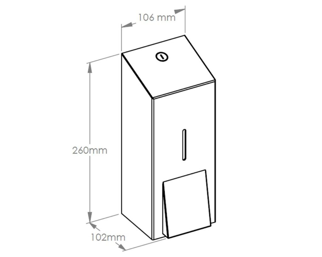 Dozownik mydła w płynie MERIDA STELLA VIOLET LINE MAXI, pojemność zbiornika 800 ml, fioletowy