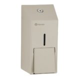 Dozownik mydła w płynie MERIDA STELLA SILK GREY LINE MINI, pojemność zbiornika 400 ml, szary jedwabisty