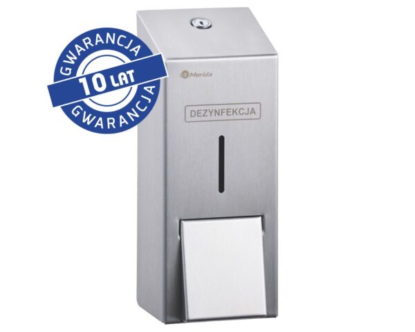 Dozownik płynu dezynfekcyjnego na jednorazowe wkłady 1000 ml MERIDA STELLA, stal matowa Dozownik płynu dezynfekcyjnego na jednorazowe wkłady 1000 ml MERIDA STELLA, stal matowa