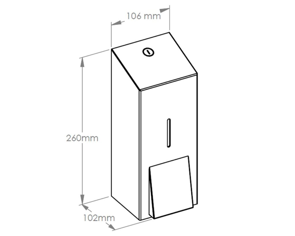 Dozownik mydła w pianie MERIDA STELLA STONE GREY LINE MAXI na jednorazowe wkłady 700 g, szary kamienny