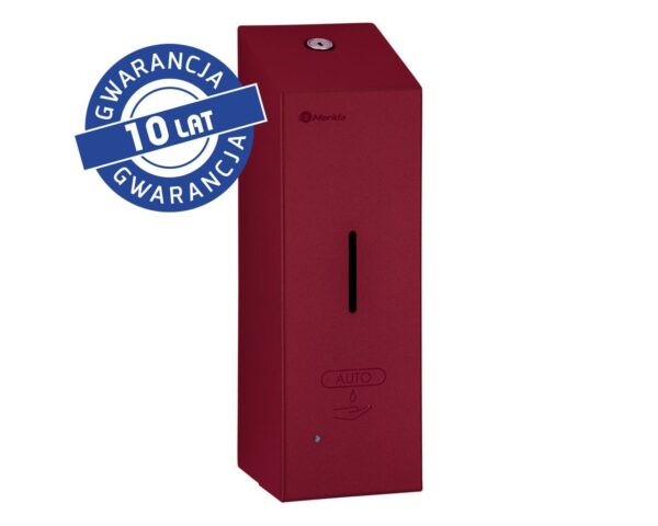 Bezdotykowy automatyczny dozownik mydła w pianie MERIDA STELLA AUTOMATIC SLIM RED LINE na jednorazowe wkłady 800 ml, czerwony