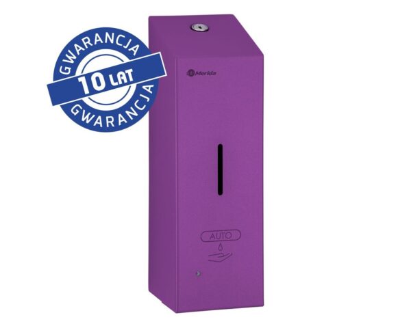 Bezdotykowy automatyczny dozownik mydła w pianie MERIDA STELLA AUTOMATIC SLIM VIOLET LINE na jednorazowe wkłady 800 ml, fioletowy Bezdotykowy automatyczny dozownik mydła w pianie MERIDA STELLA AUTOMATIC SLIM VIOLET LINE na jednorazowe wkłady 800 ml, fioletowy