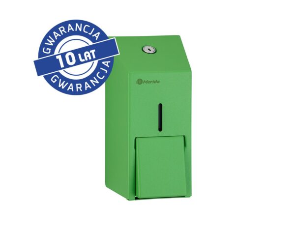 Dozownik mydła w płynie MERIDA STELLA GREEN LINE MINI, pojemność zbiornika 400 ml, zielony