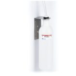 Dozownik mydła w płynie ścienny, STOŻEK, czarny