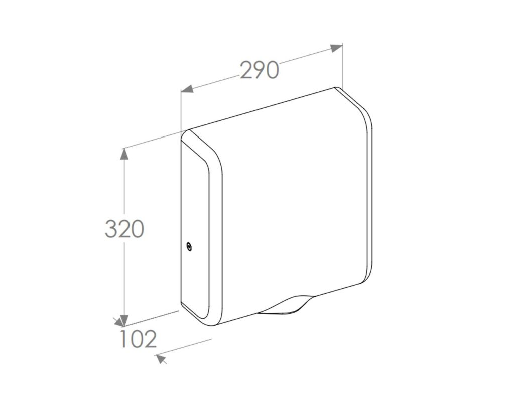 Suszarka do rąk MERIDA TURBO JET SLIM, czarna