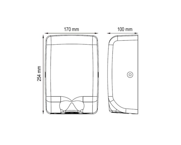 Suszarka do rąk MERIDA TURBO JET SLIM MINI, stal matowa Suszarka do rąk MERIDA TURBO JET SLIM MINI, stal matowa