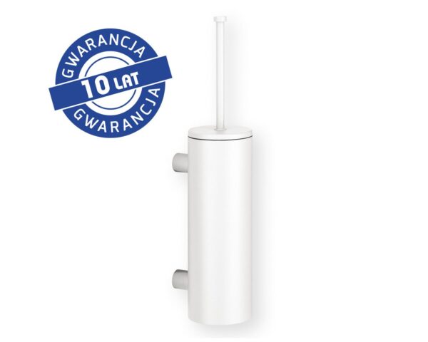 Szczotka do WC z uchwytem mocowanym do ściany, tuba z przykrywką, MERIDA STELLA WHITE LINE, biała