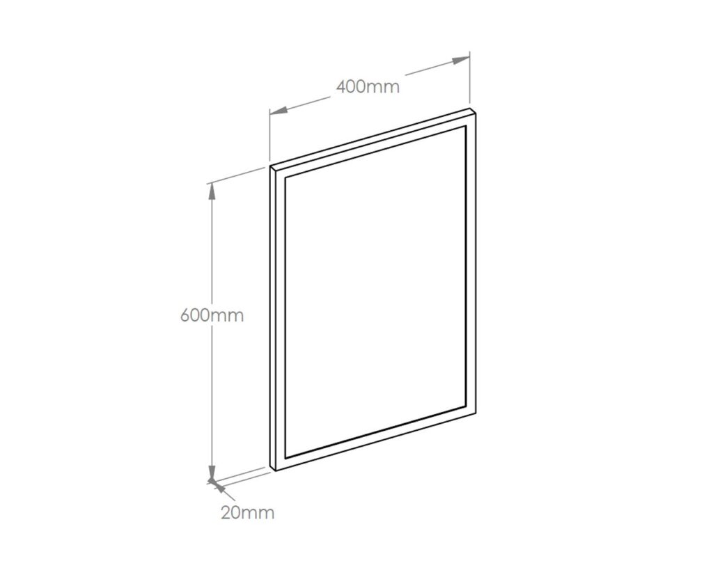 Lustro w ramie metalowej - matowej MERIDA STELLA, 40 x 60 cm
