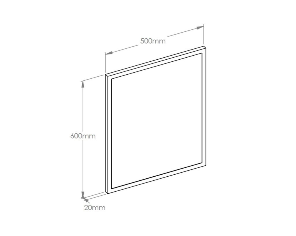 Lustro w ramie metalowej - matowej MERIDA STELLA, 50 x 60 cm
