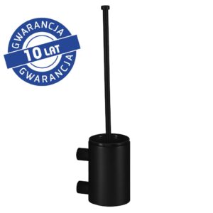 Szczotka do WC z uchwytem mocowanym do ściany, tuba krótka, MERIDA STELLA BLACK LINE, czarna