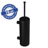 Szczotka do WC z uchwytem mocowanym do ściany, tuba z przykrywką, MERIDA STELLA BLACK LINE, czarna