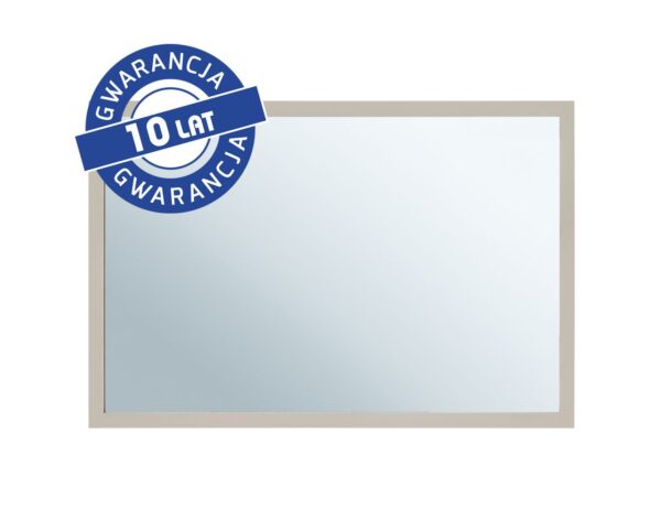 Lustro w ramie metalowej - szarej jedwabistej MERIDA STELLA SILK GREY LINE, 40 x 60 cm