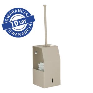 Szczotka do WC z uchwytem, mocowana do ściany MERIDA STELLA SILK GREY LINE, szara jedwabista