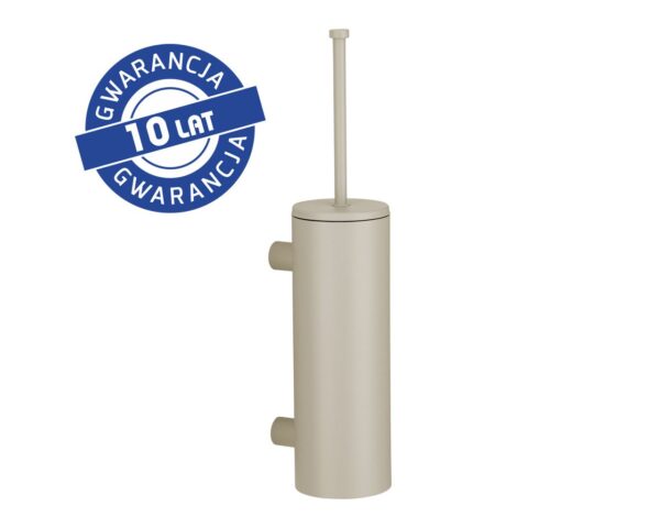 Szczotka do WC z uchwytem mocowanym do ściany, tuba z przykrywką, MERIDA STELLA SILK GREY LINE, szara jedwabista Szczotka do WC z uchwytem mocowanym do ściany, tuba z przykrywką, MERIDA STELLA SILK GREY LINE, szara jedwabista