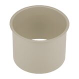 Kołnierz kosza nablatowy okrągły MERIDA STELLA SILK GREY LINE, szary jedwabisty