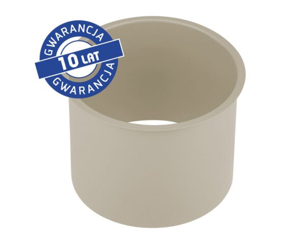 Kołnierz kosza nablatowy okrągły MERIDA STELLA SILK GREY LINE, szary jedwabisty